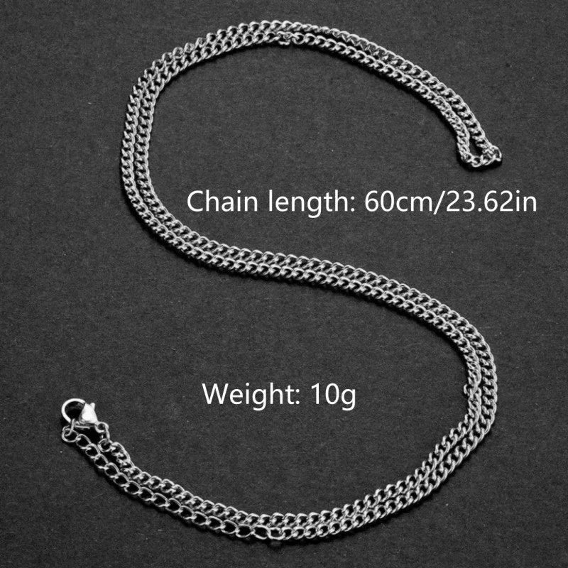Silver Curb Chain Necklace