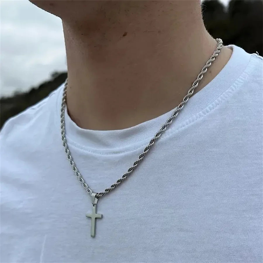 Gold Cross Pendant Necklace